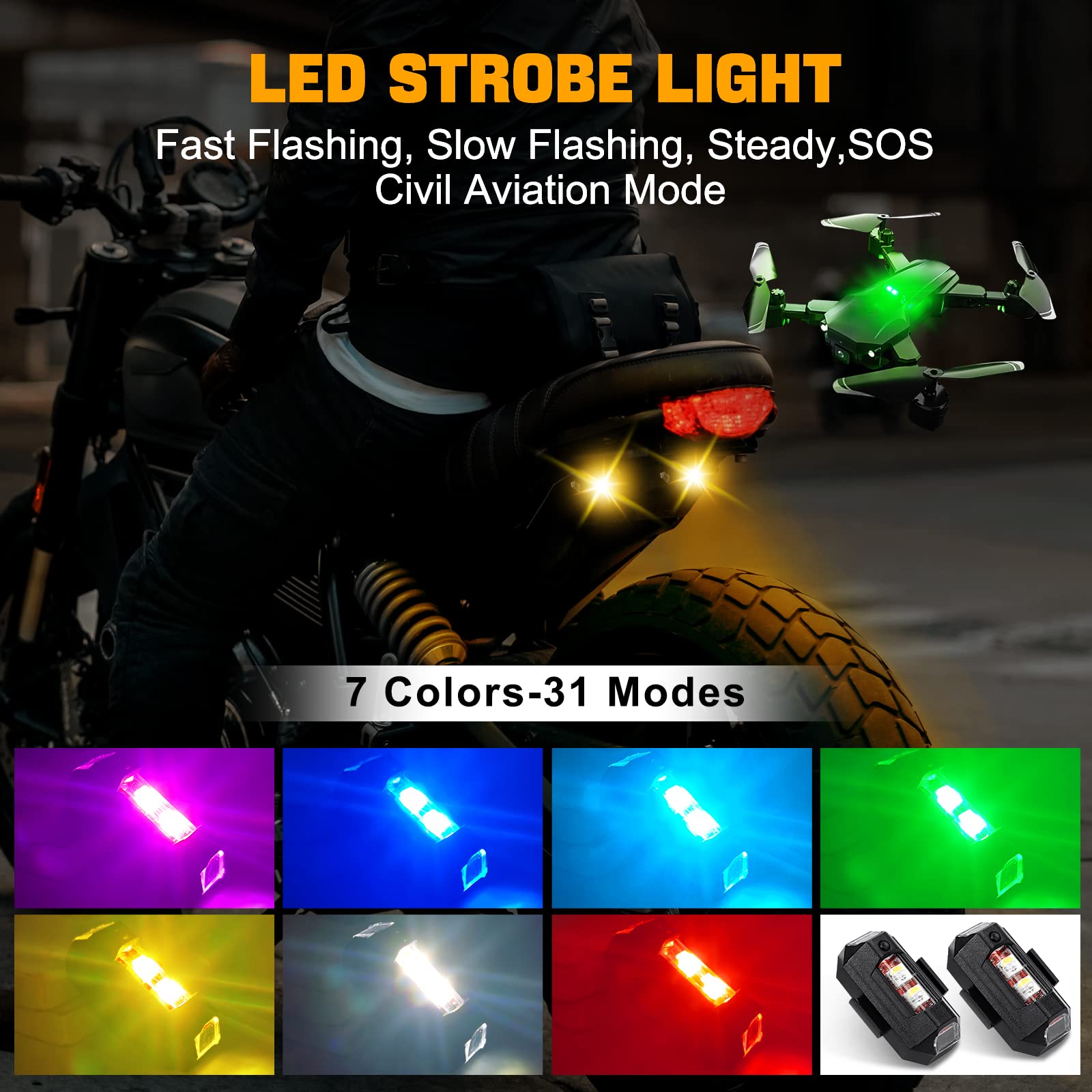 Luci per moto Drone Luce strob - Drone Strobe Light recensione e prezzo